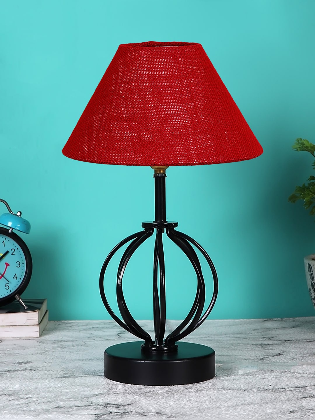 

Devansh Solid Table Lamp, Maroon