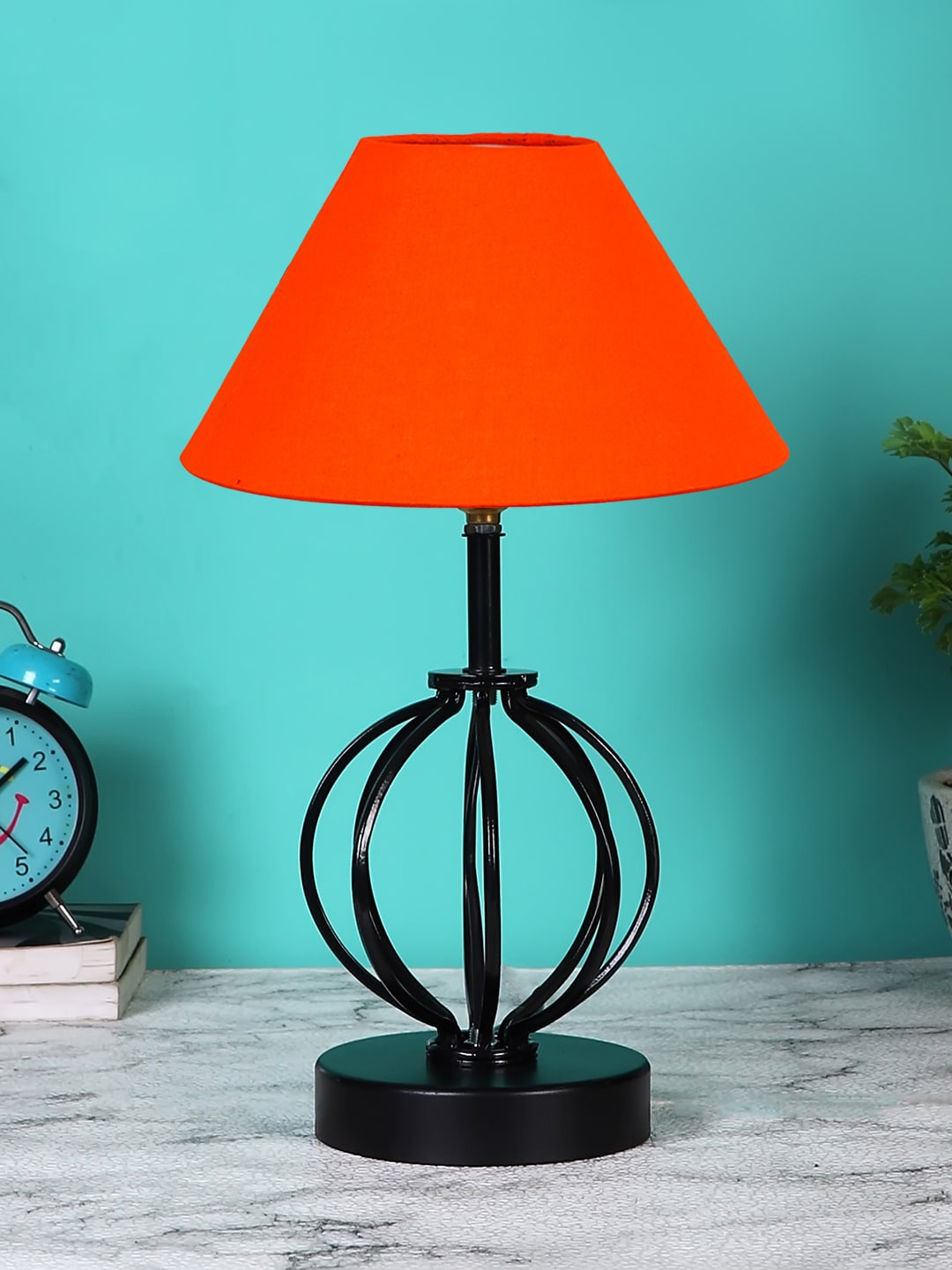 

Devansh Textured Table Lamps With Shade, Orange