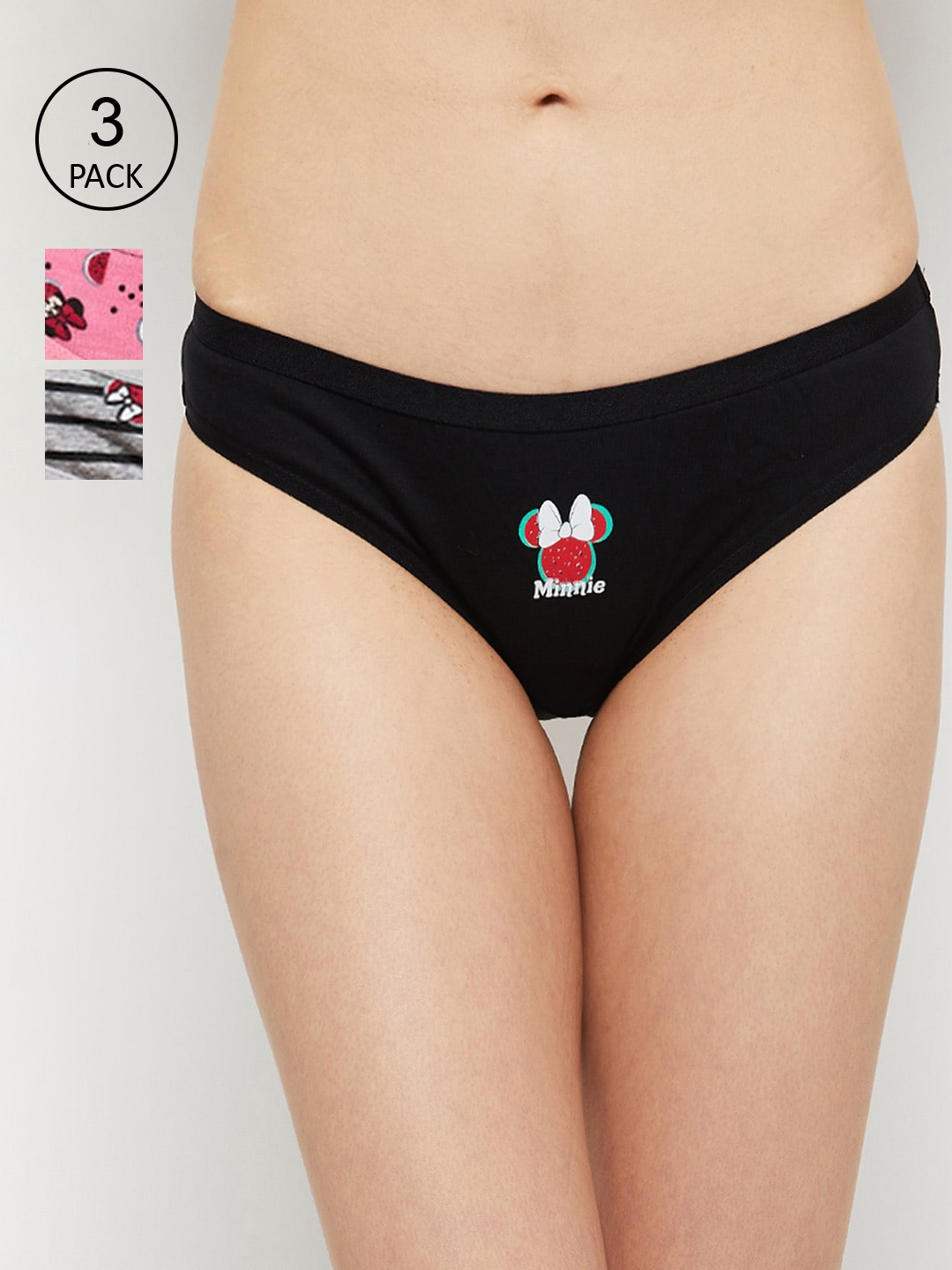 

max Women Pack of 3 Printed Briefs 1000011652584, Black
