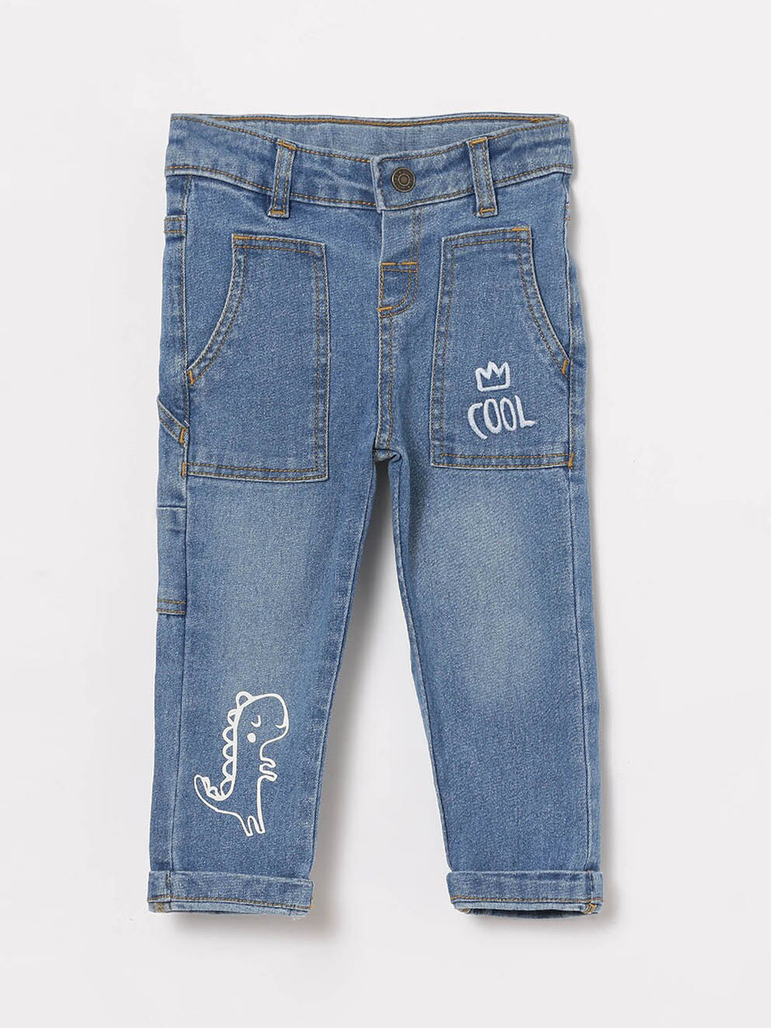 

Juniors by Lifestyle Boys Blue Highly Distressed Light Fade Jeans