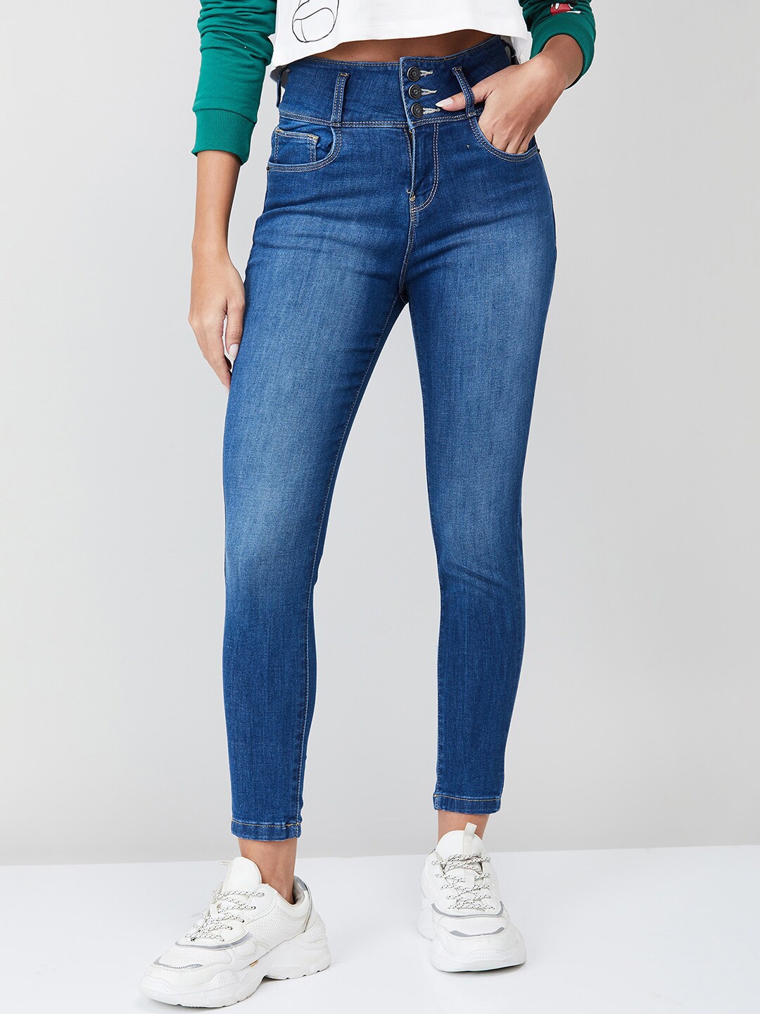 

Fame Forever by Lifestyle Women Blue Skinny Fit Light Fade Jeans