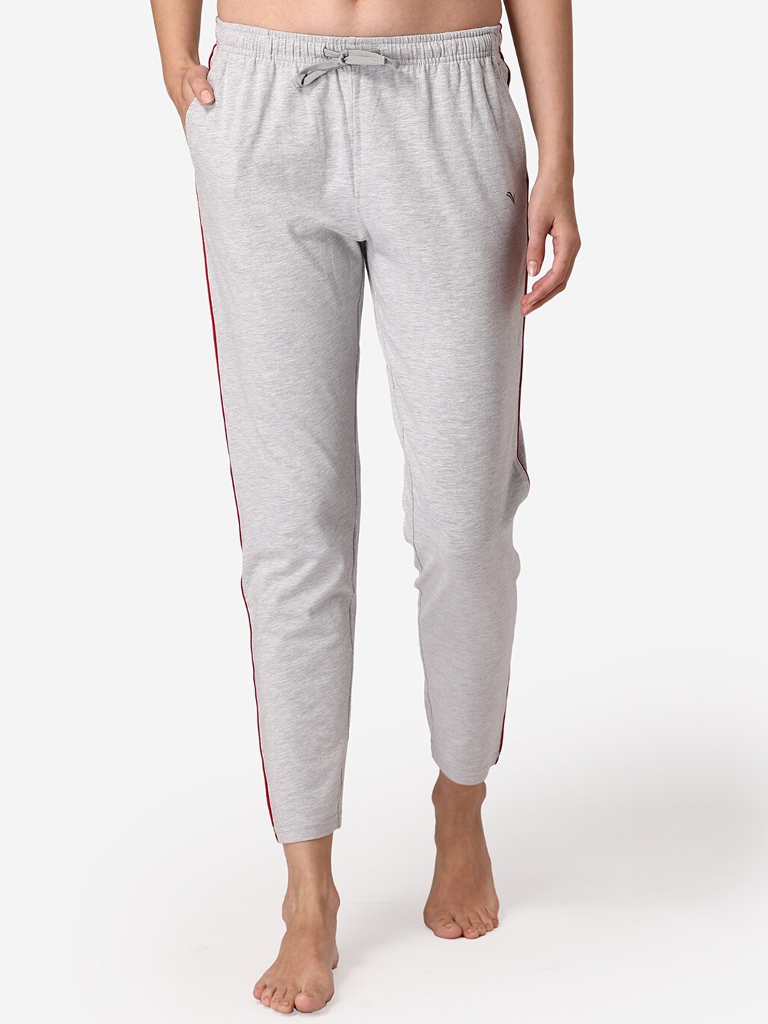 

Vami Women Solid Low-Rise Cotton Track Pants, Grey