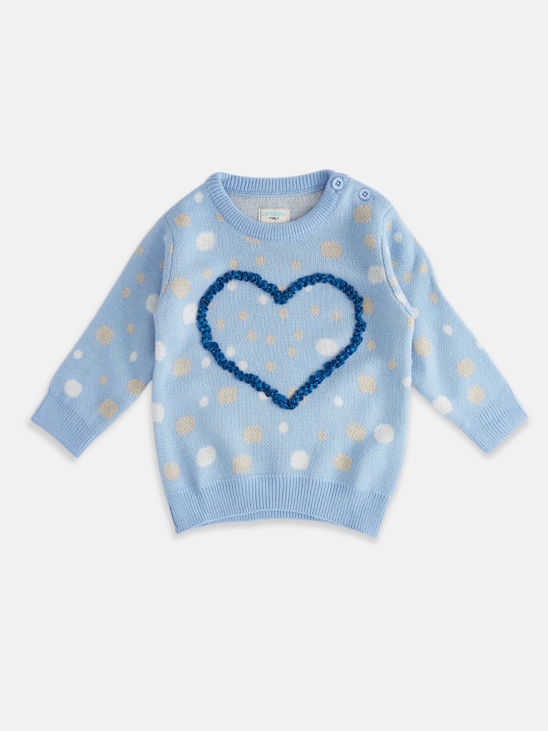 

Pantaloons Baby Girls Printed Pullover, Blue