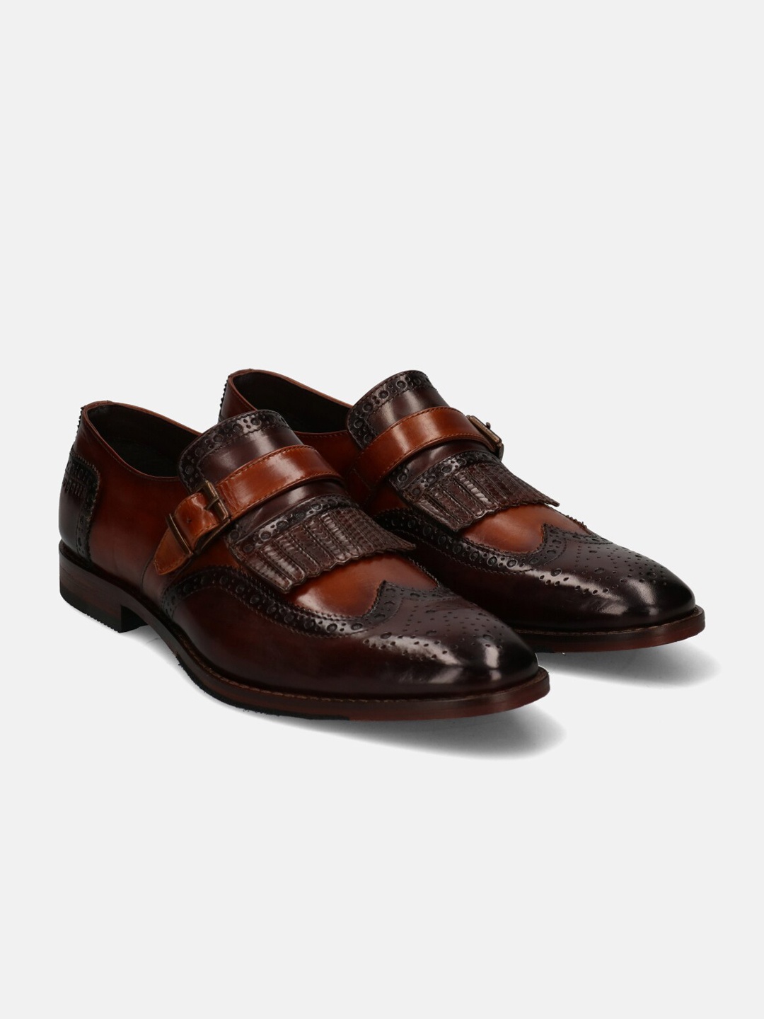 

Bugatti Men Colourblocked Leather Brogues, Brown