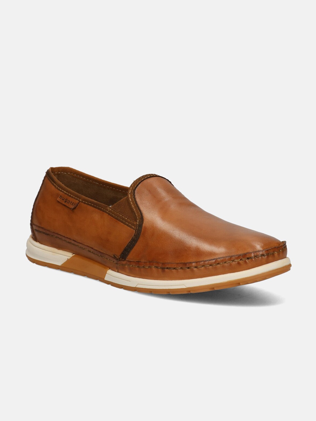 

Bugatti Men Leather Slip-On Sneakers, Brown