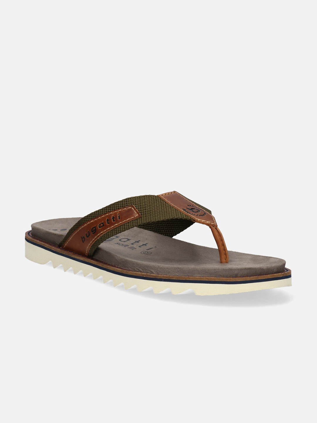 

Bugatti Men Green & Brown Comfort Sandals