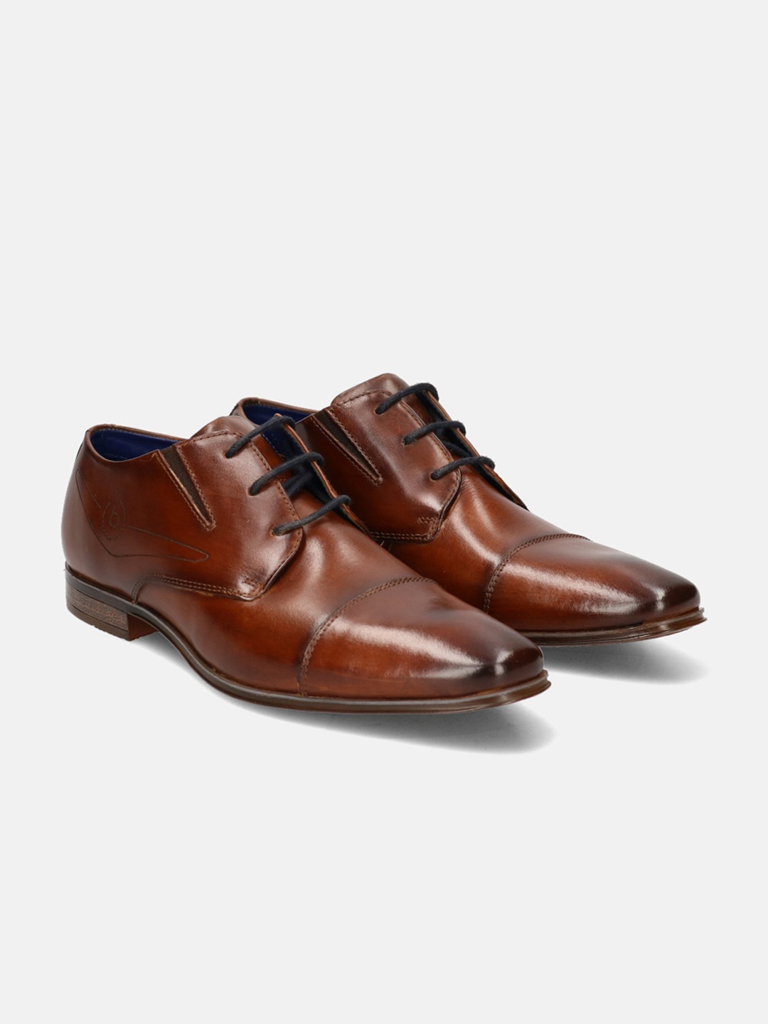 

Bugatti Men Solid Leather Formal Derbys, Tan