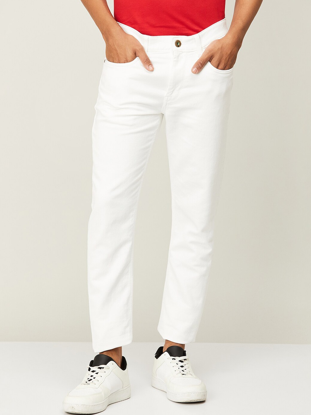 

Bossini Men White Skinny Fit Jeans