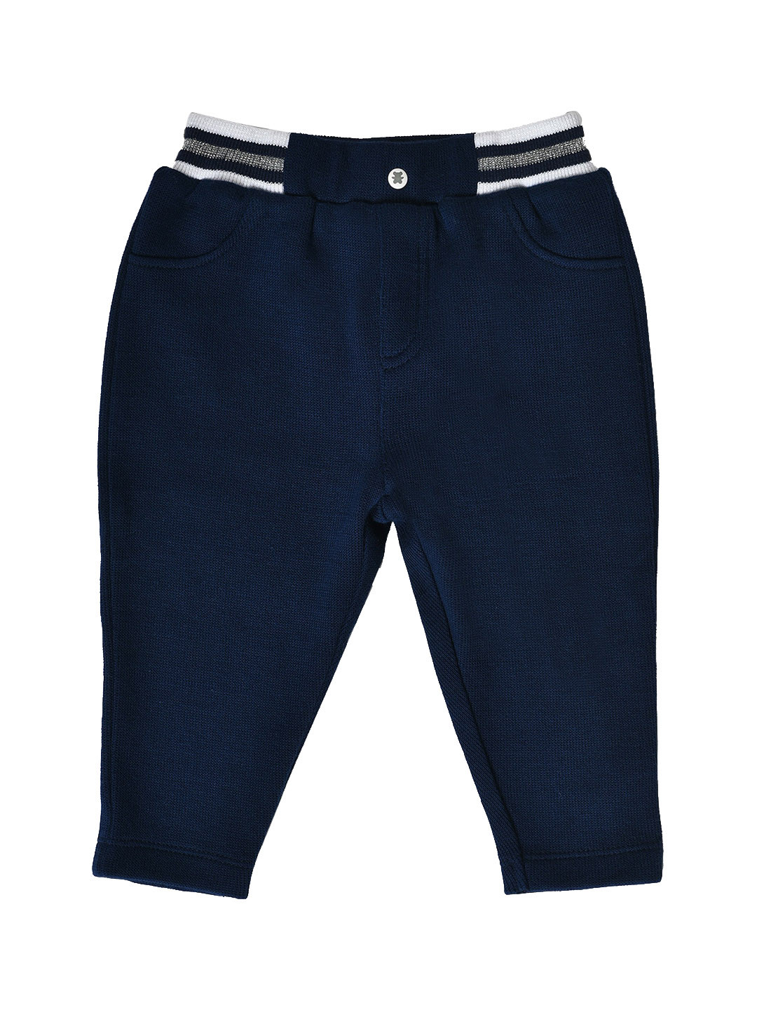 

MiArcus Kids Solid Regular Fit Cotton Track Pants, Navy blue