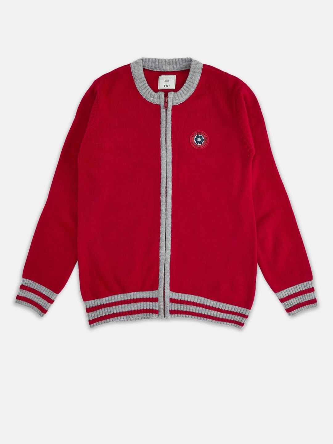 

Pantaloons Junior Boys Solid Cardigan, Red