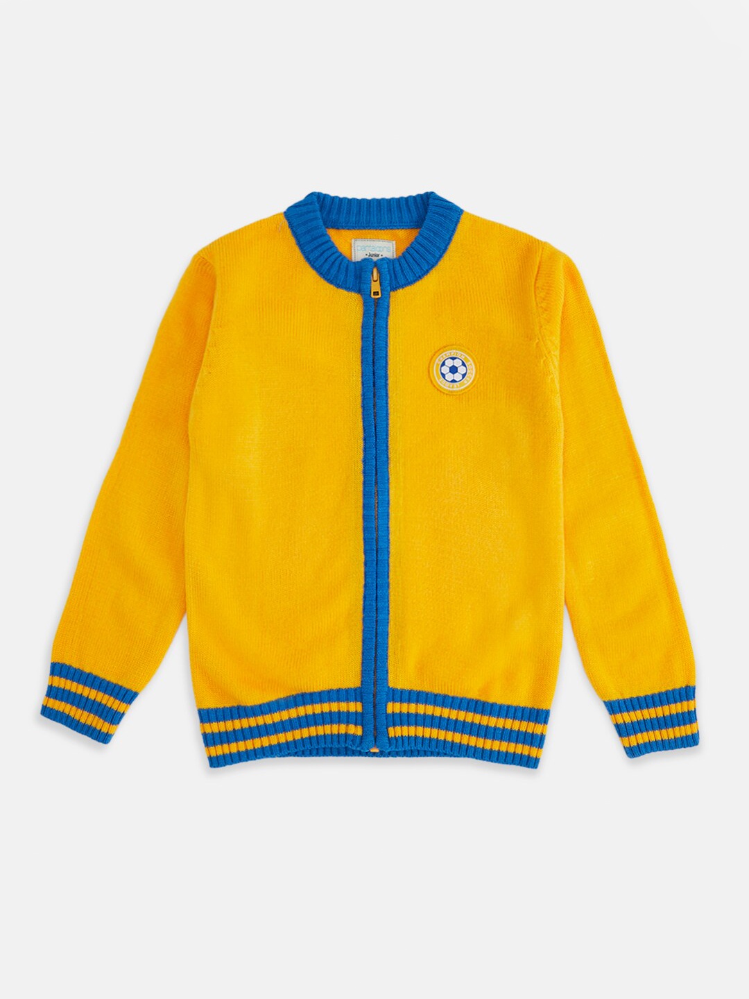 

Pantaloons Junior Boys Solid Cardigan, Yellow