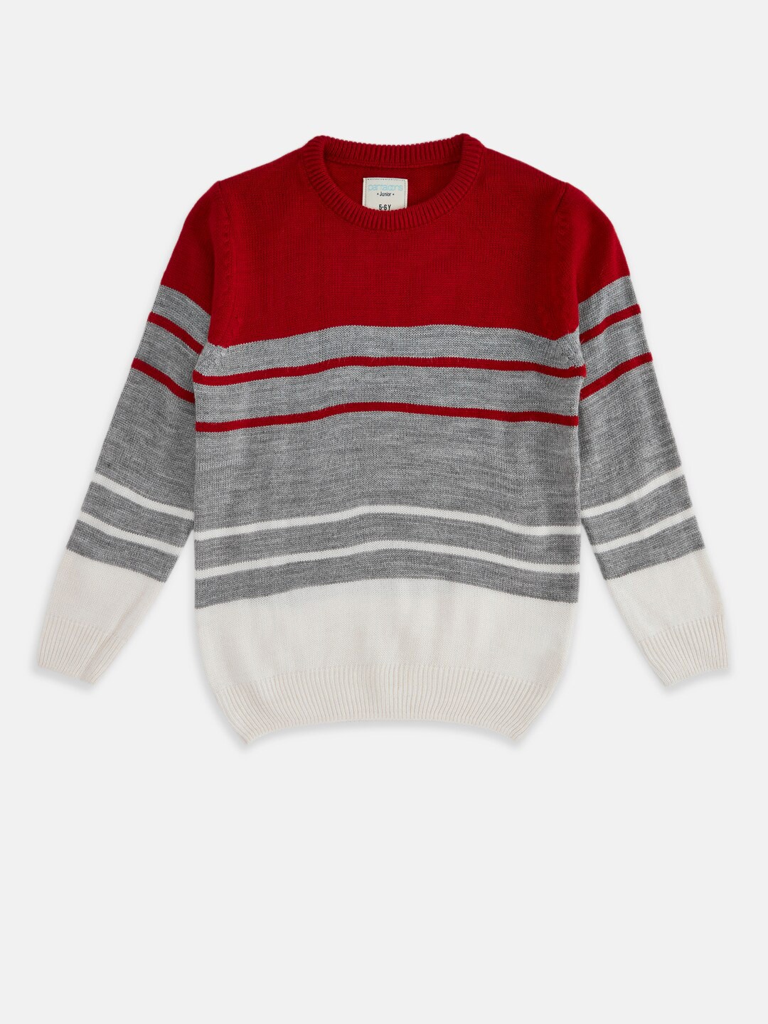 

Pantaloons Junior Boys Colourblocked Pullover, Off white