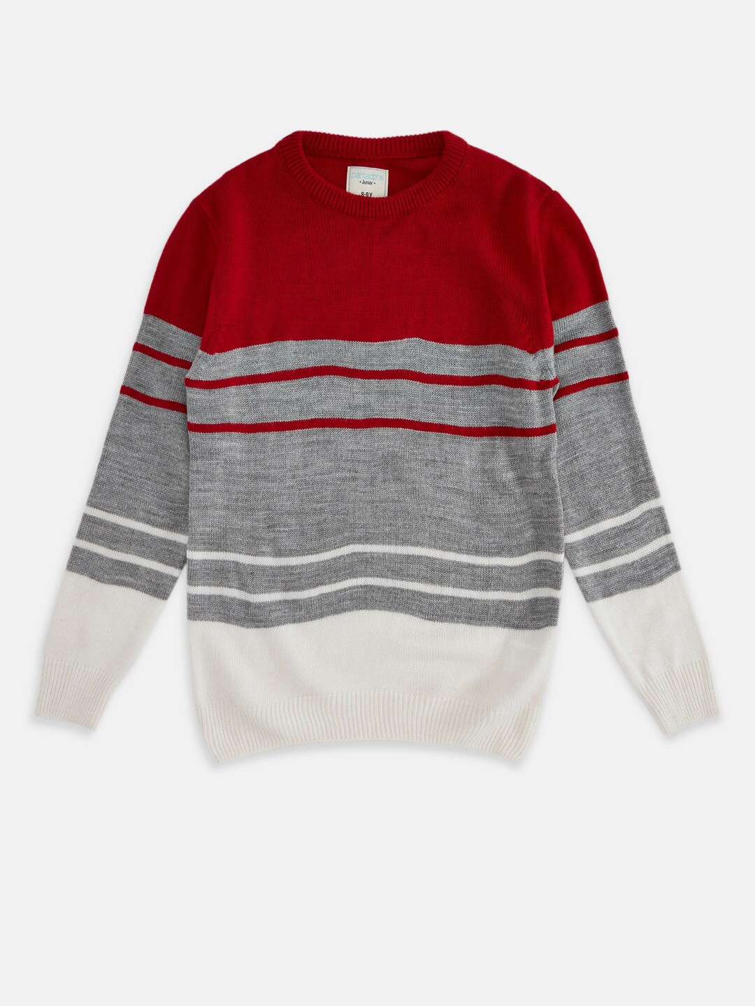 

Pantaloons Junior Boys Colourblocked Pullover, Off white