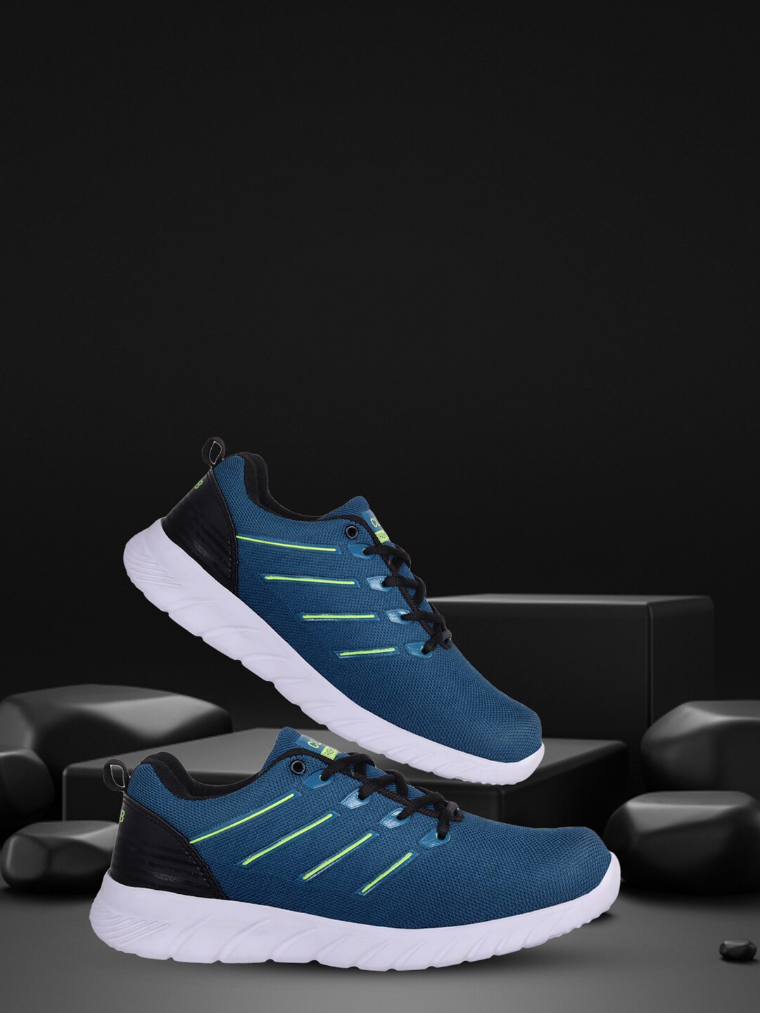 

CLYMB Men Blue Mesh Running Non-Marking Shoes