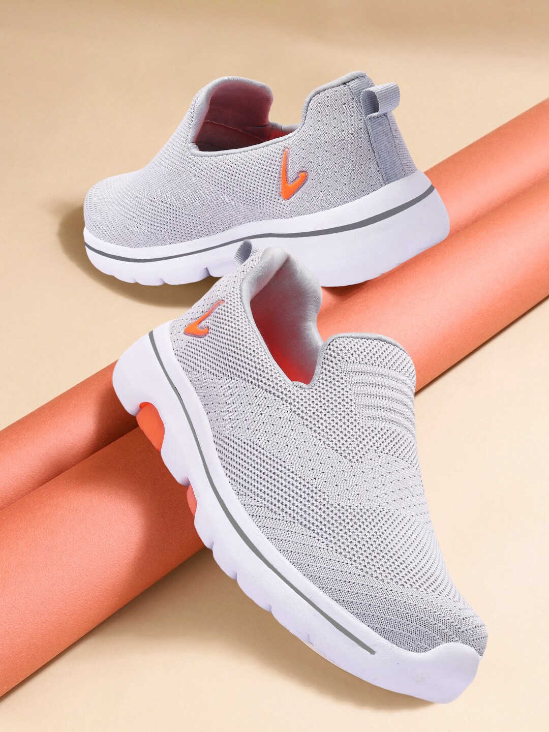 

CLYMB Men Mesh Running Non-Marking Shoes, Grey