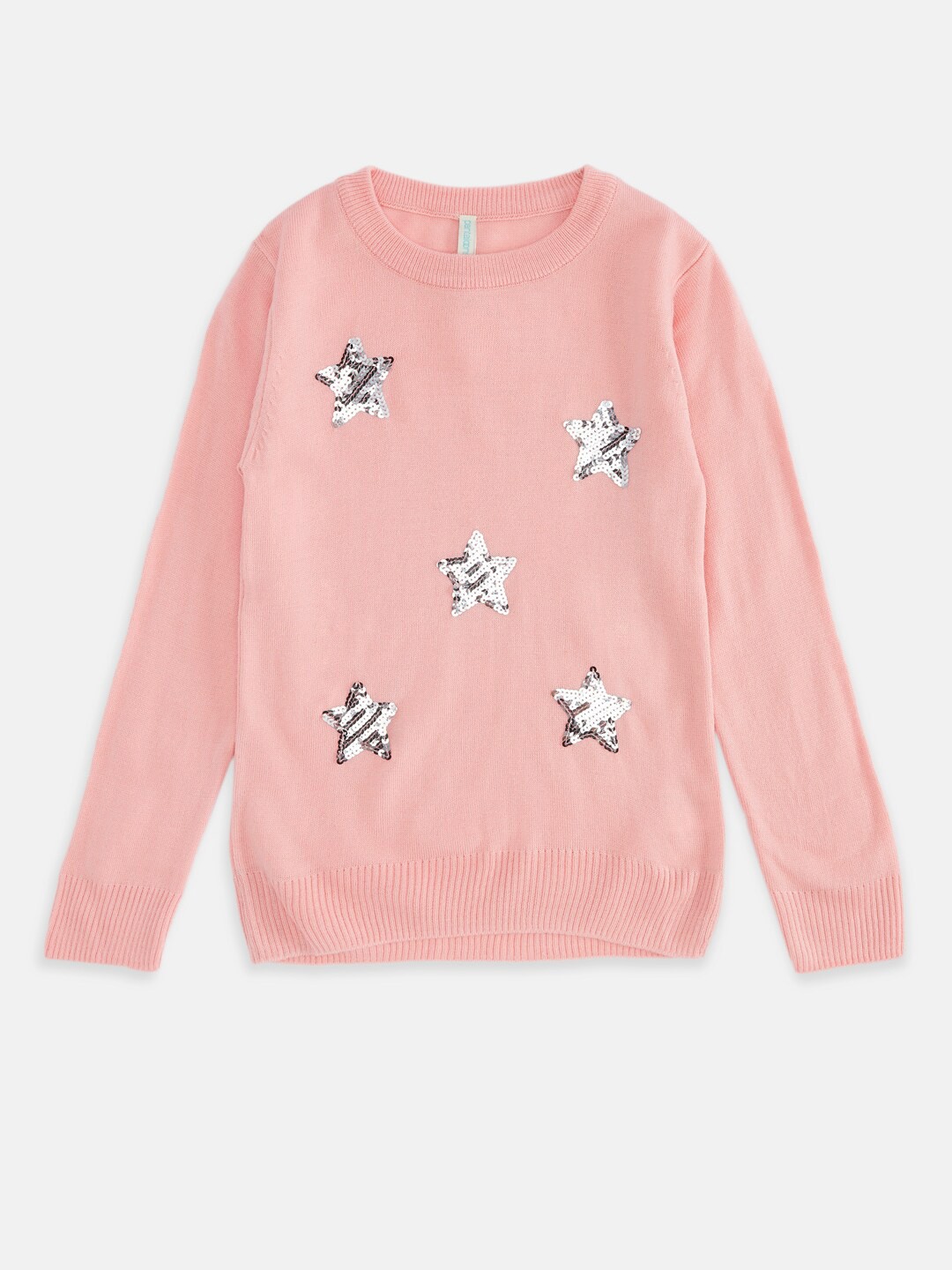 

Pantaloons Junior Girls Embellished Pullover, Peach