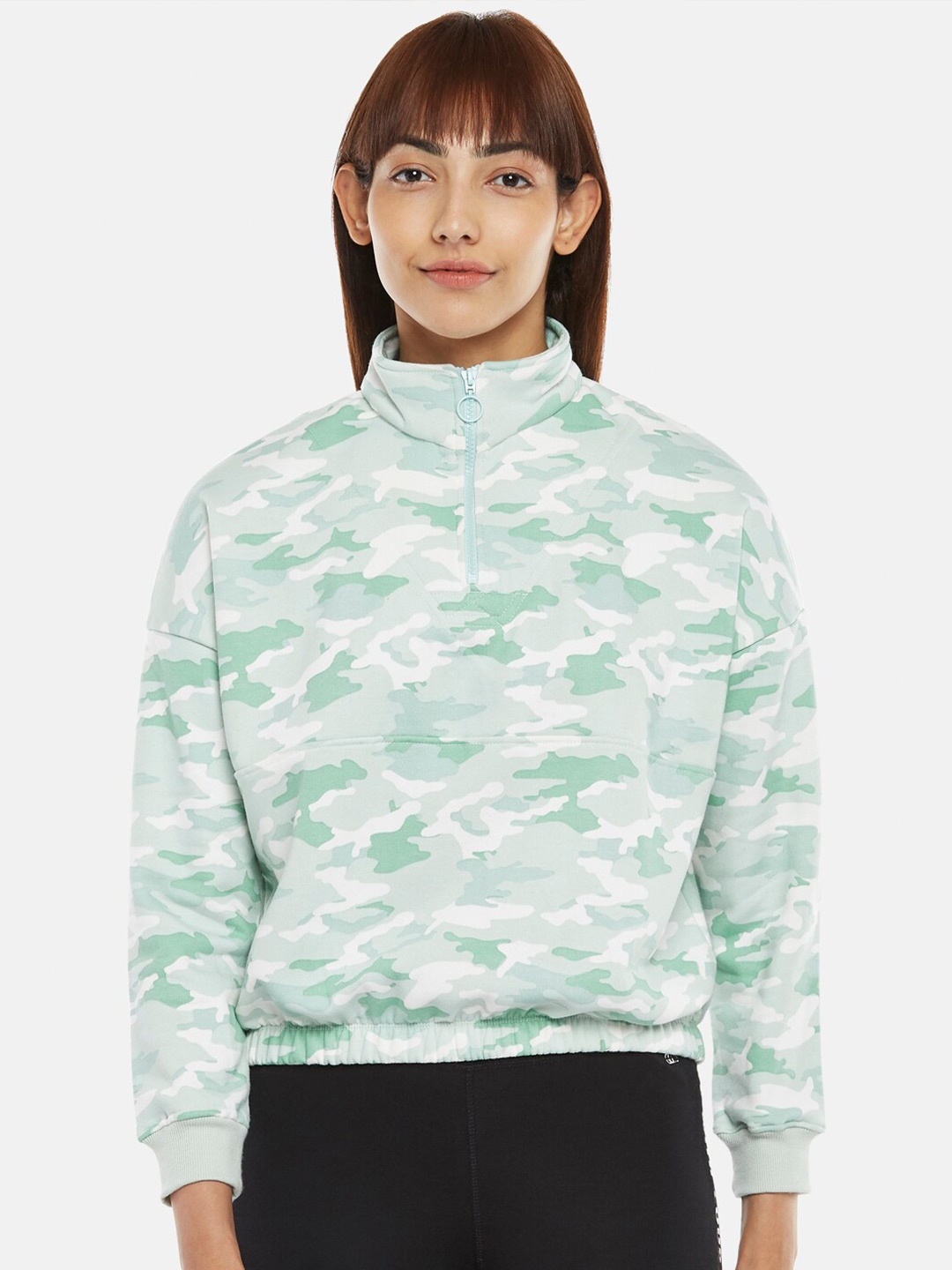 

Ajile by Pantaloons Women Printed Sweatshirt, Green