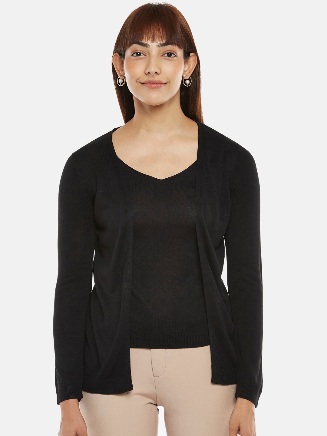 

Annabelle by Pantaloons Women Sweatshirt, Black