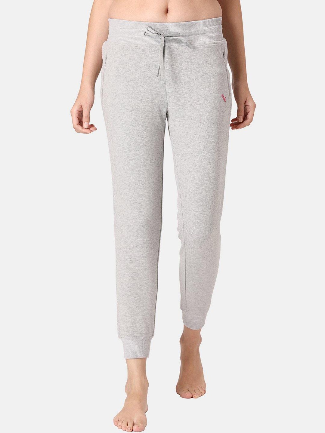 

Vami Women Solid Cotton Anti Odour Regular Fit Joggers, Grey