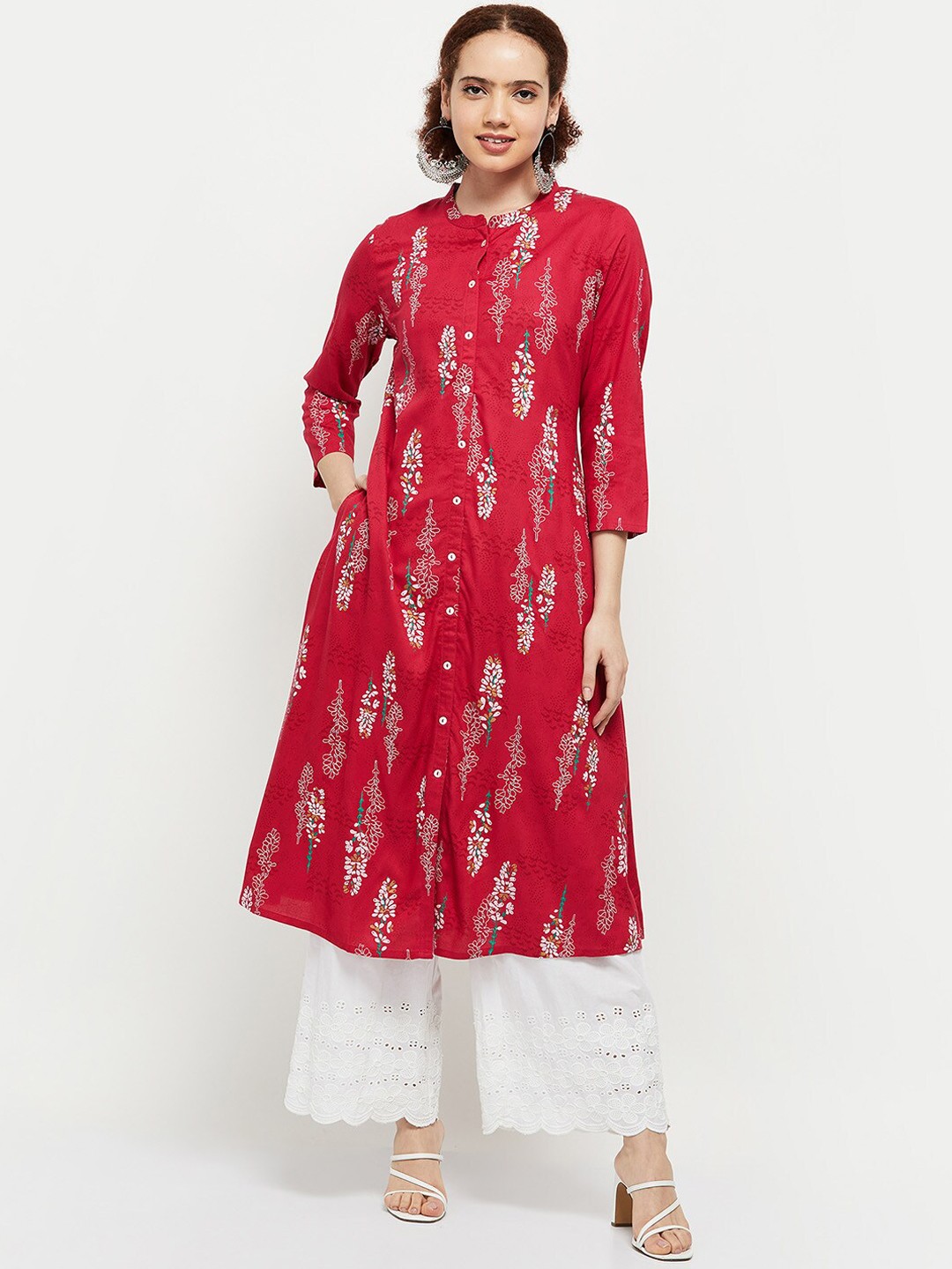 

max Women Fuchsia Ethnic Motifs Printed Kurta