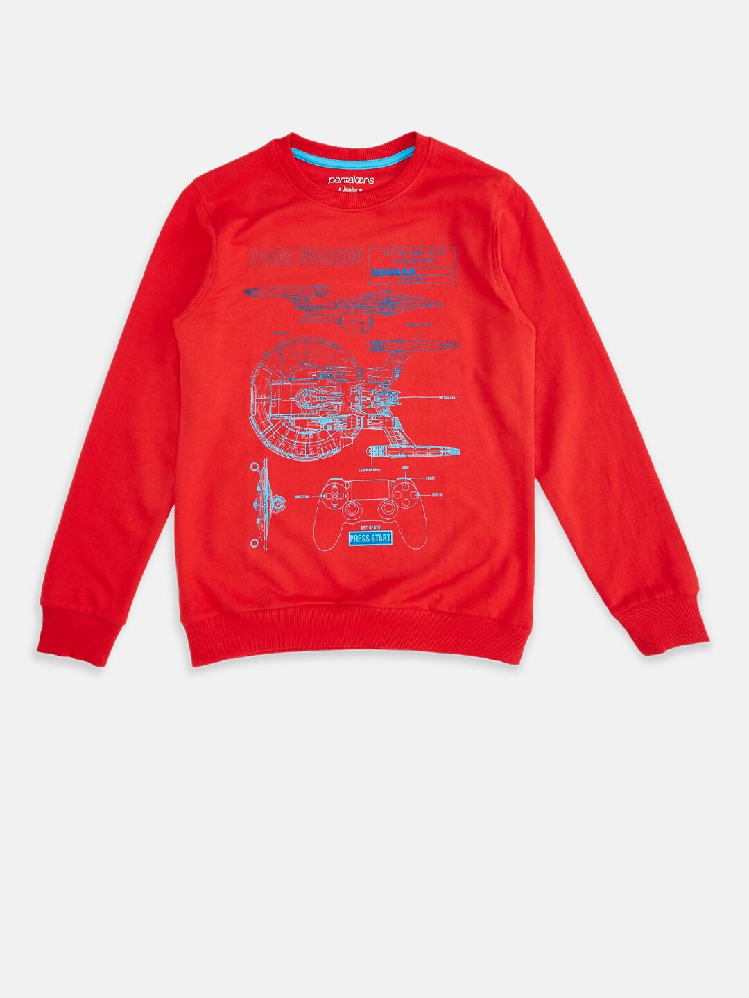 

Pantaloons Junior Boys Printed Sweatshirt, Red
