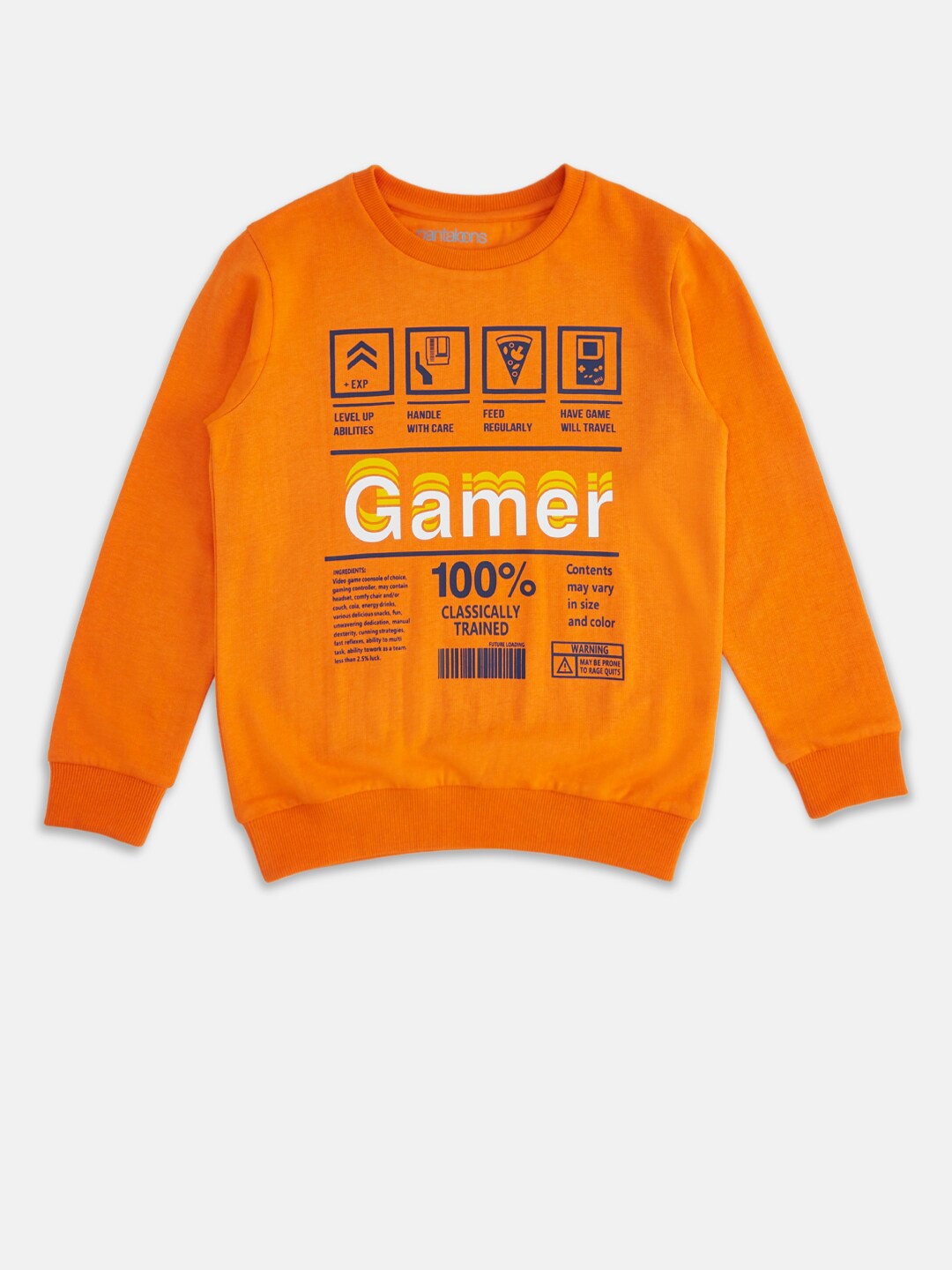 

Pantaloons Junior Boys Printed Sweatshirt, Orange
