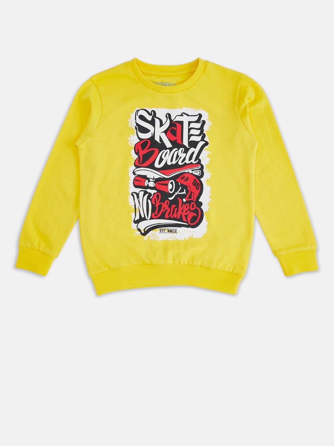 

Pantaloons Junior Boys Printed Sweatshirt, Yellow
