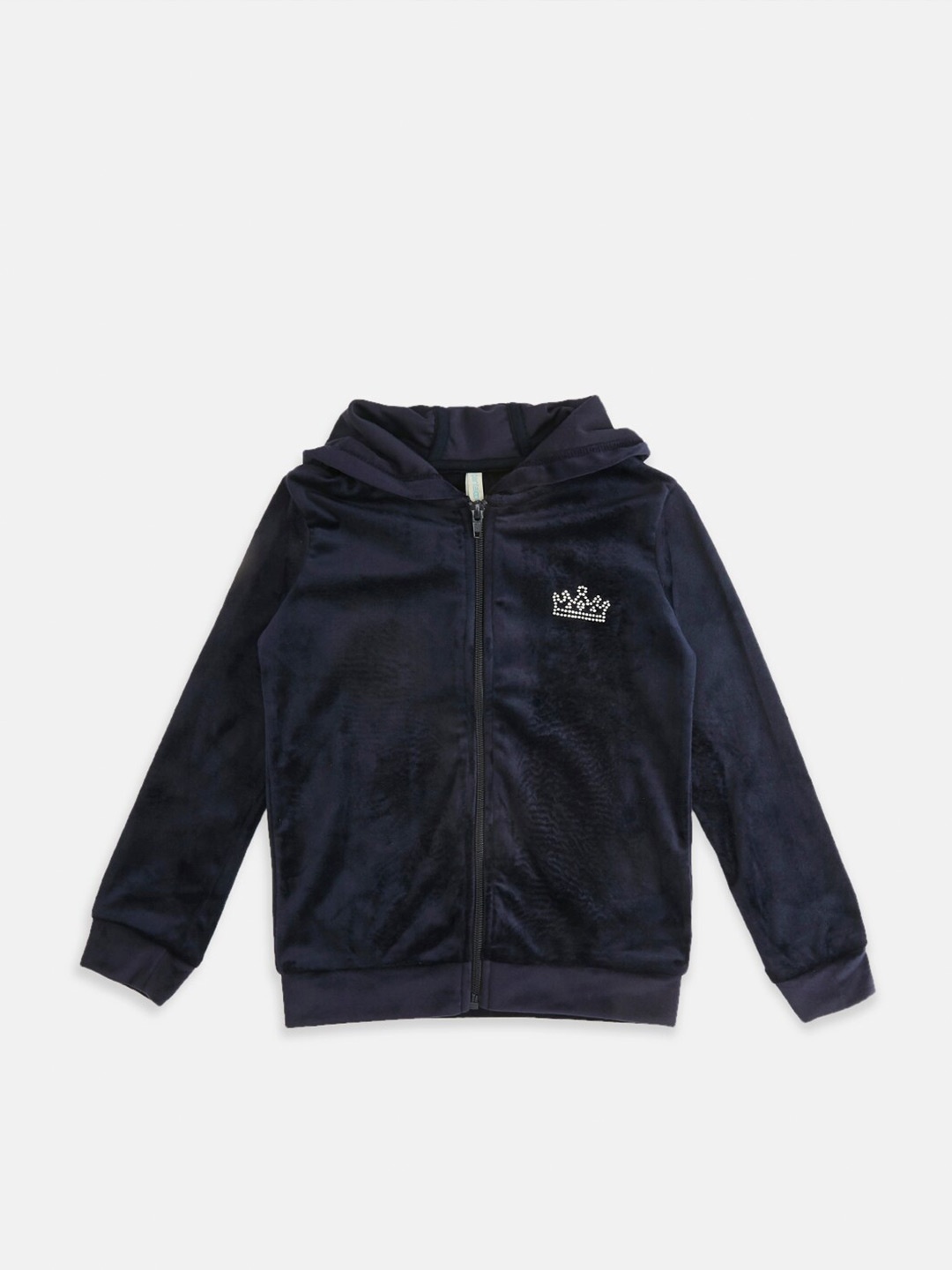 

Pantaloons Junior Girls Hooded Sweatshirt, Navy blue