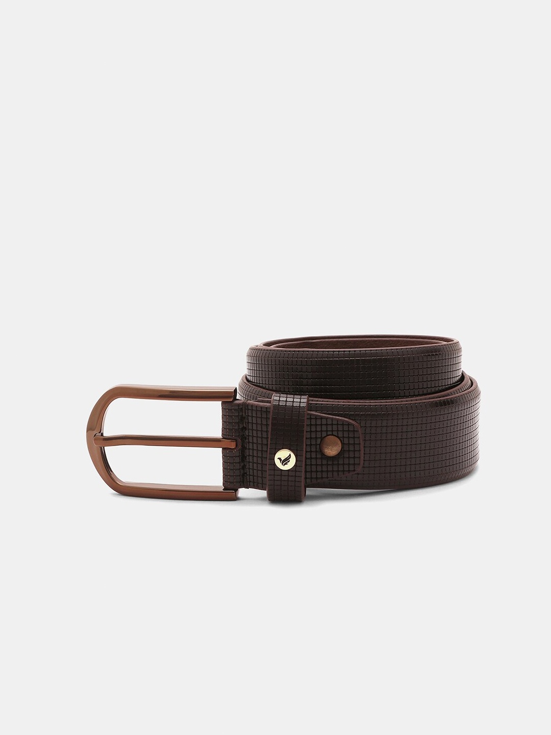 

Blackberrys Men Textured Leather Formal Belt, Brown