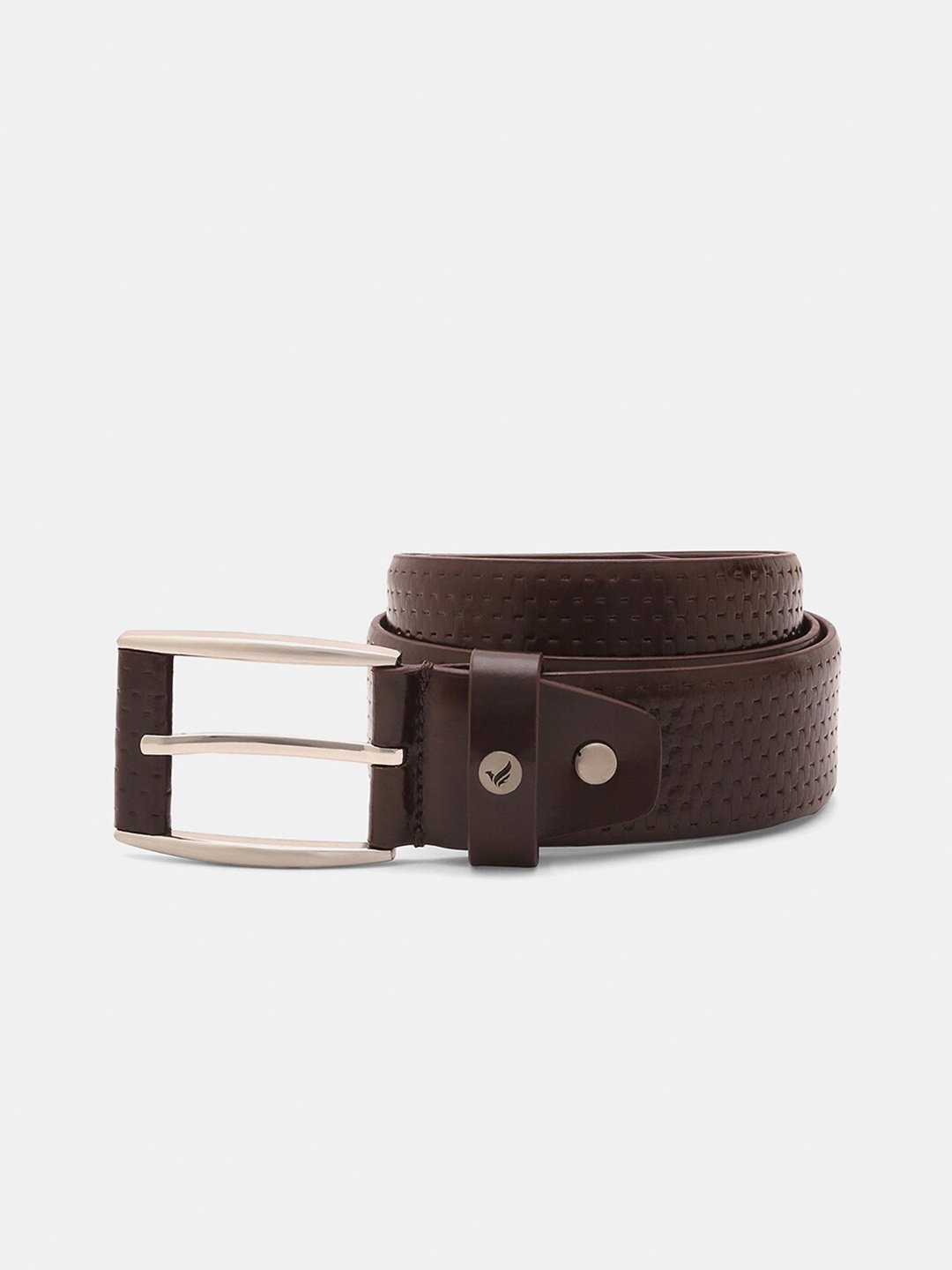 

Blackberrys Men Textured Leather Formal Belt, Brown