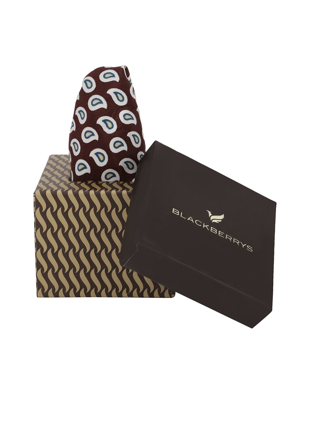 

Blackberrys Men Brown & Maroon Printed Pocket Squares