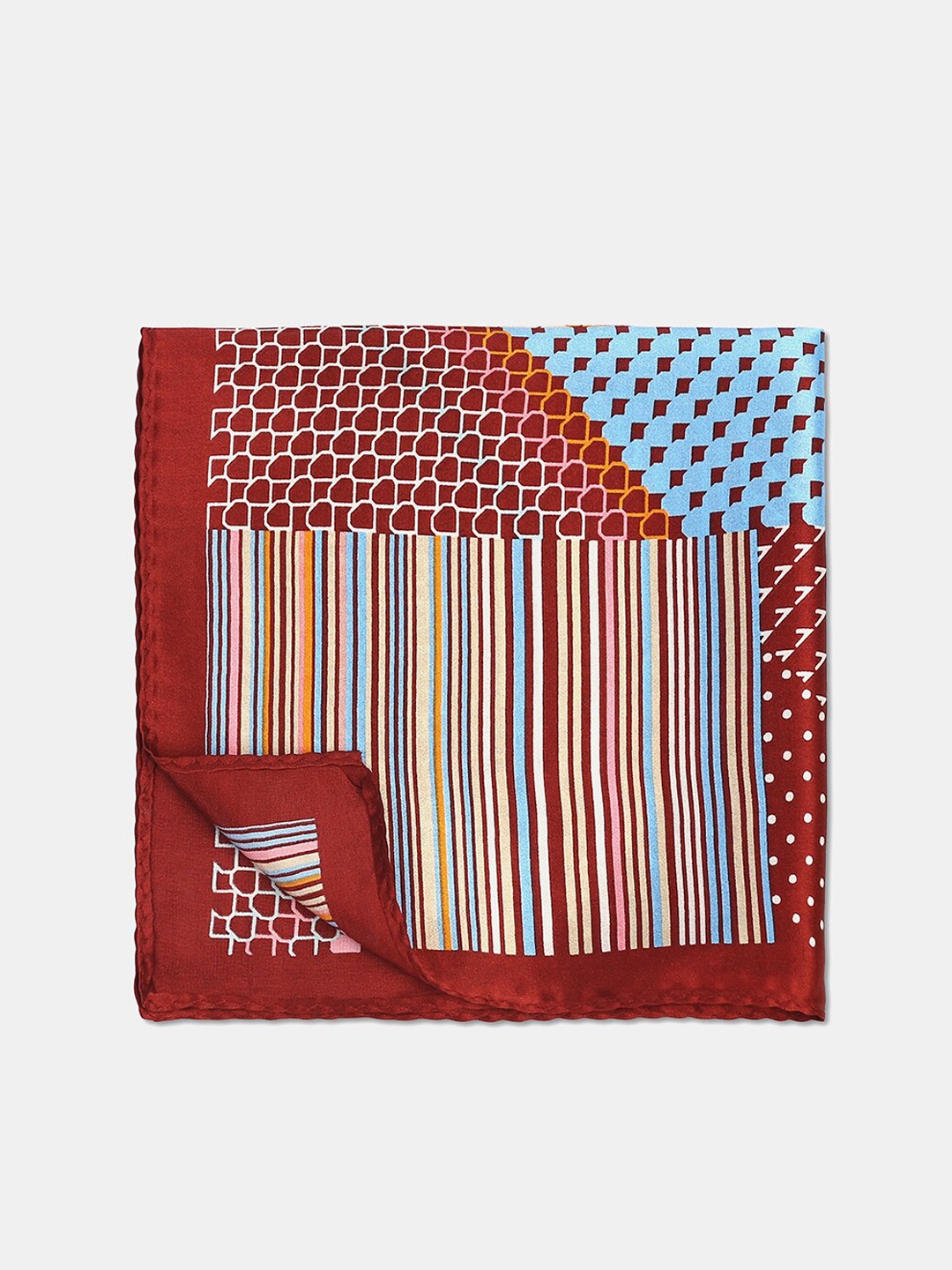 

Blackberrys Men Printed Pocket Squares, Maroon