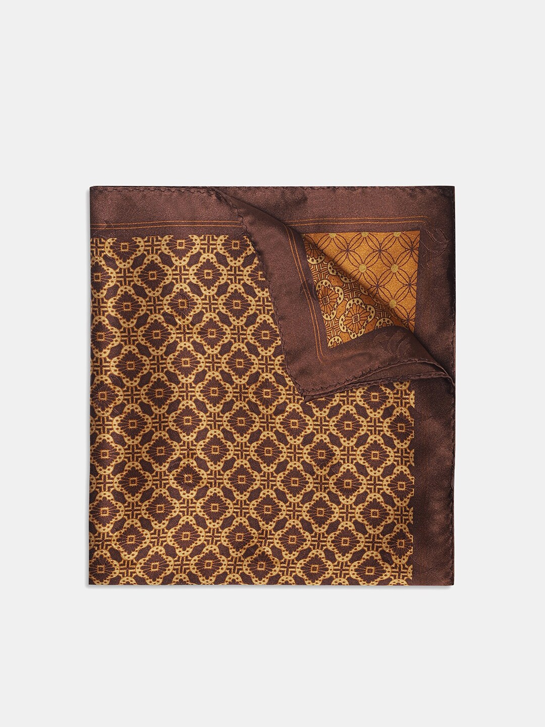 

Blackberrys Men Printed Pocket Squares, Brown