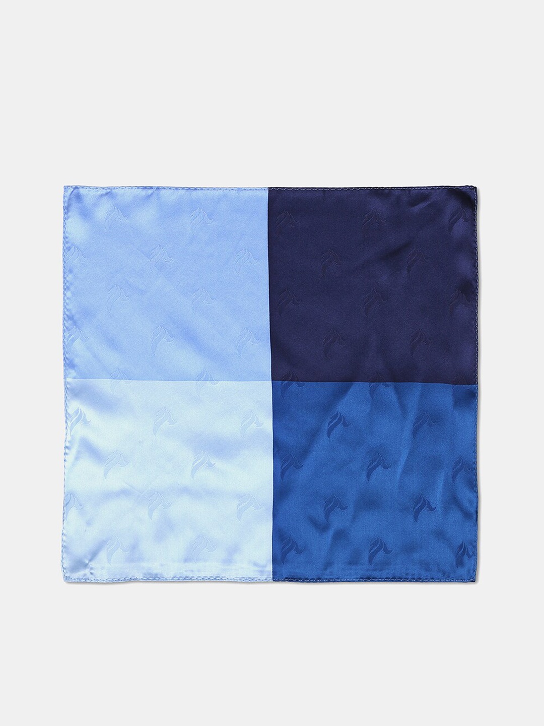 

Blackberrys Men Printed Silk Pocket Square, Blue