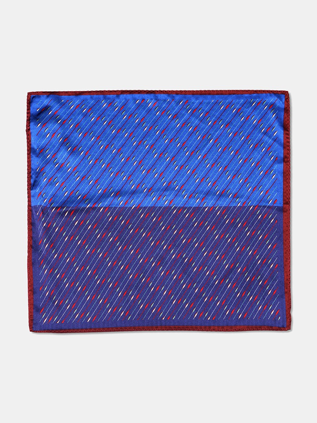 

Blackberrys Men Printed 2-Ways Pocket Squares, Navy blue