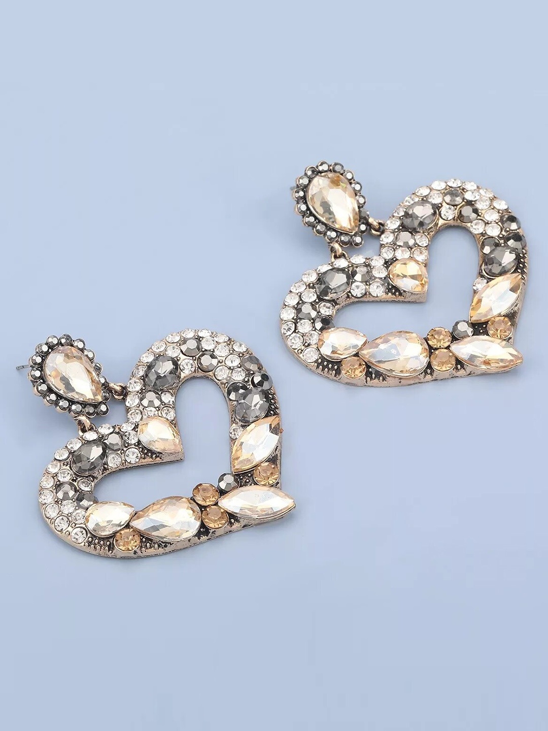 

AVANT-GARDE PARIS Heart Shaped Studs Earrings, Champagne