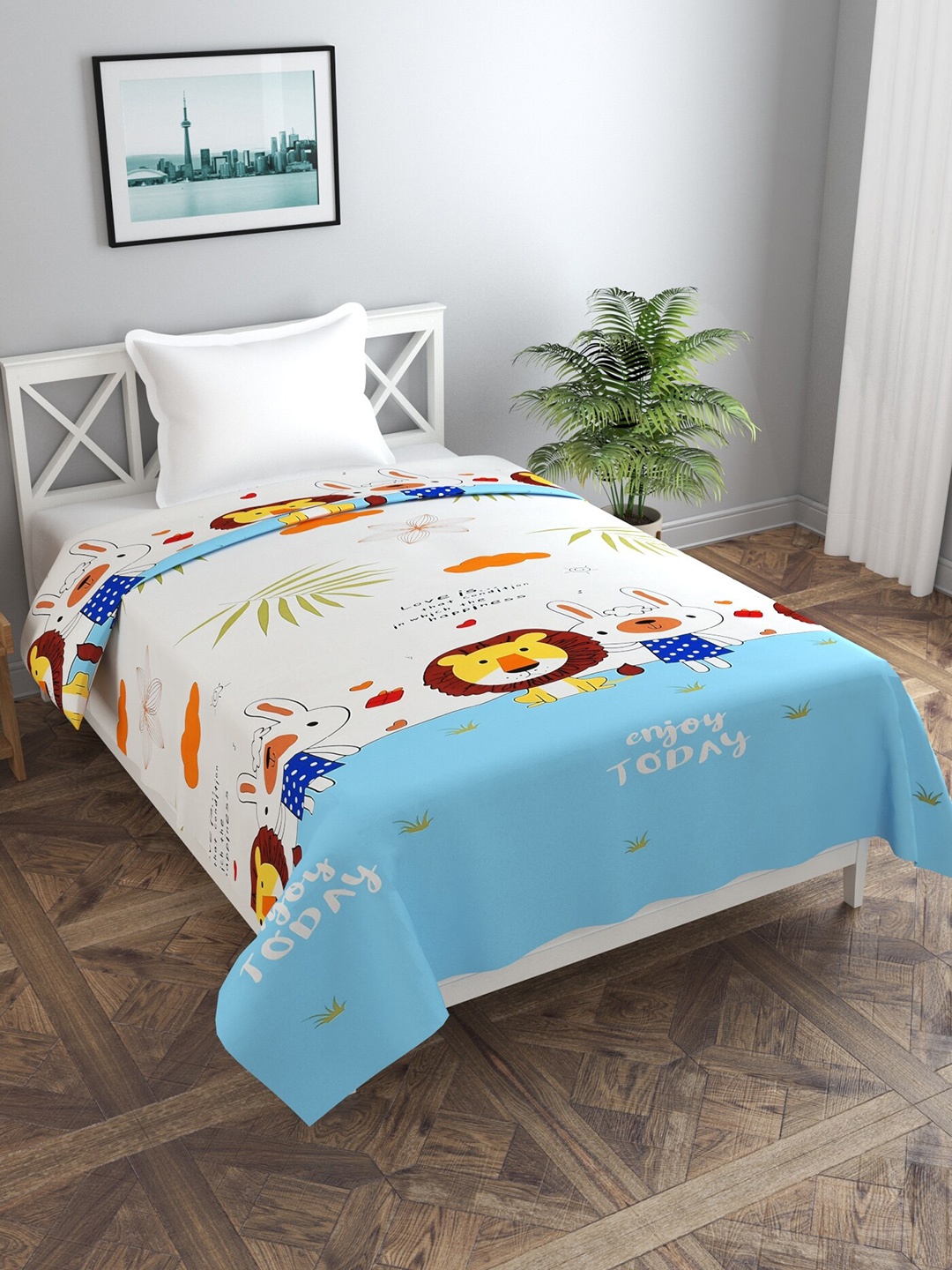 

MORADO Blue & White Printed Duvet Cover