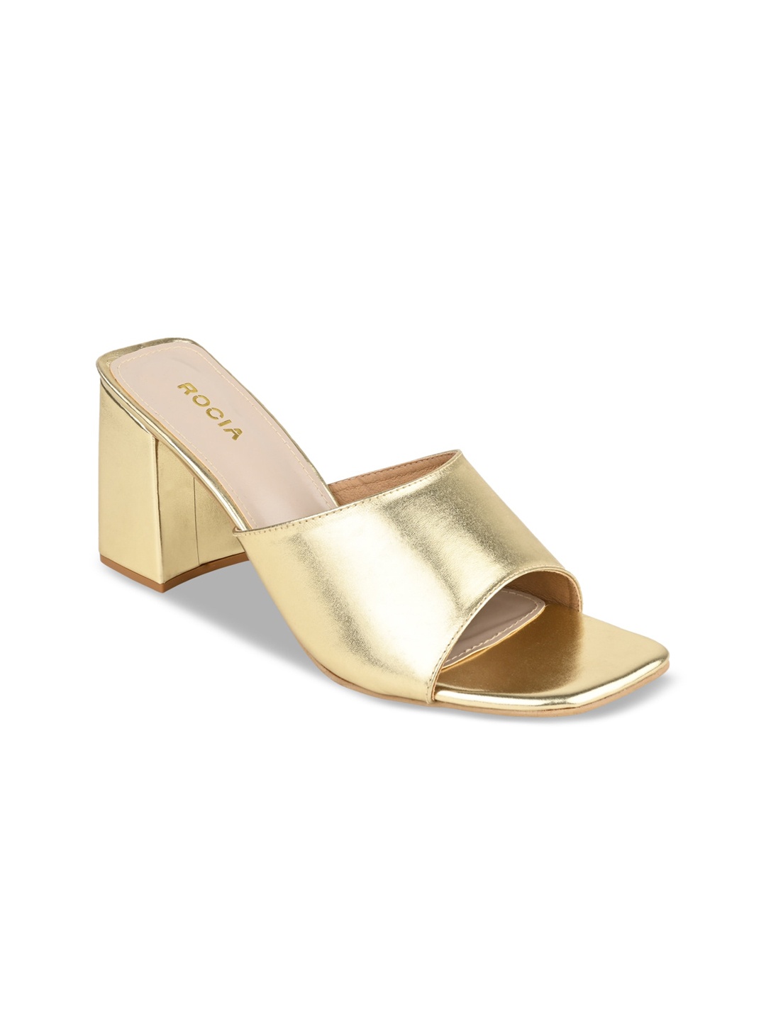

Rocia Gold-Toned Party Block Heels
