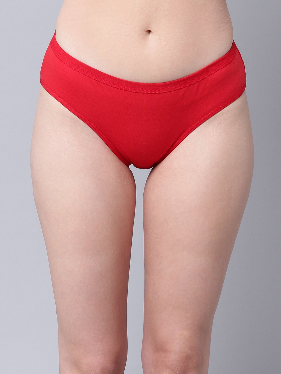 

PrettyCat Women Solid Bikini Briefs PC-PA-6051-RED-S