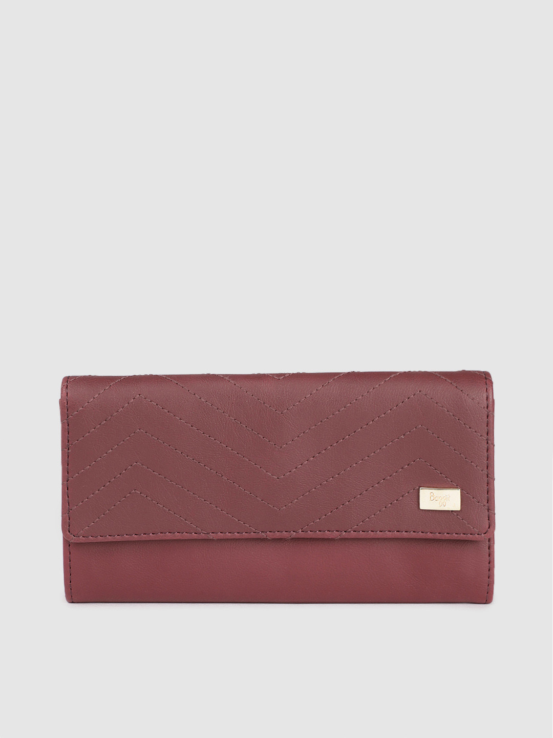 

Baggit Women Solid Envelope Wallet, Red
