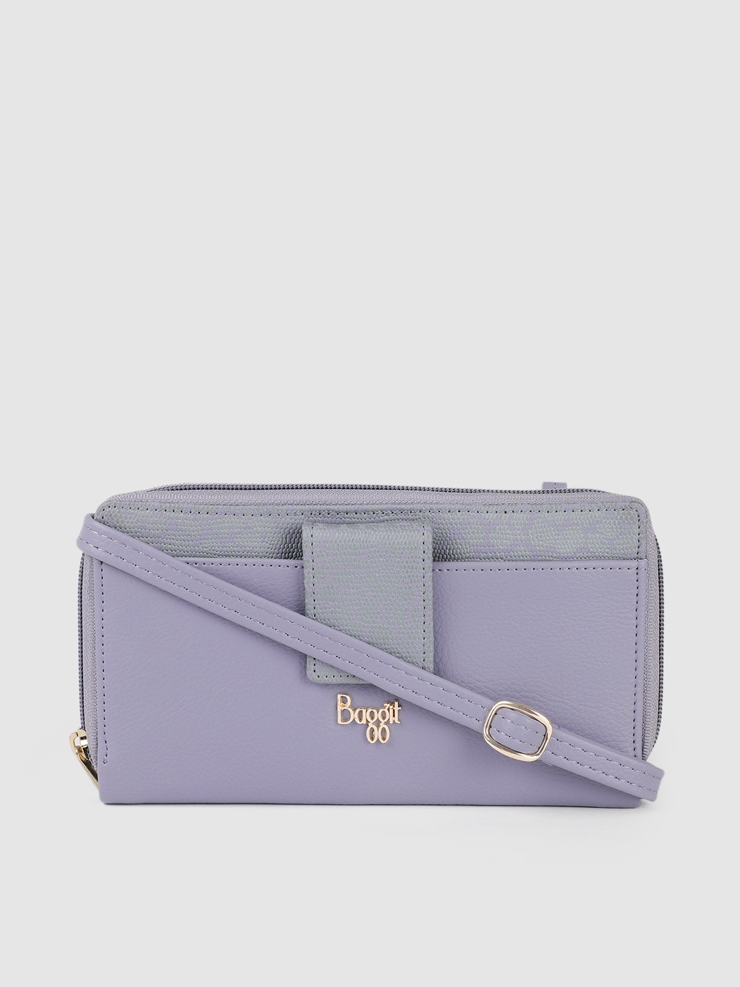 

Baggit Women Purple Solid Zip Around Wallet