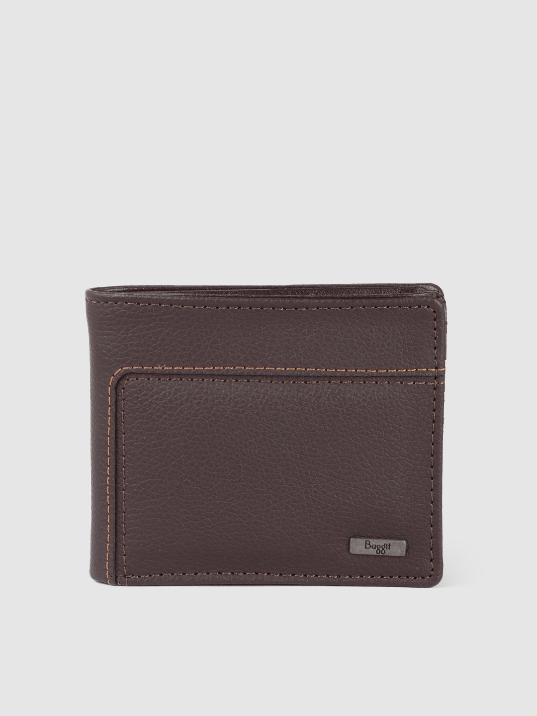 

Baggit Men Brown Solid Two Fold Wallet
