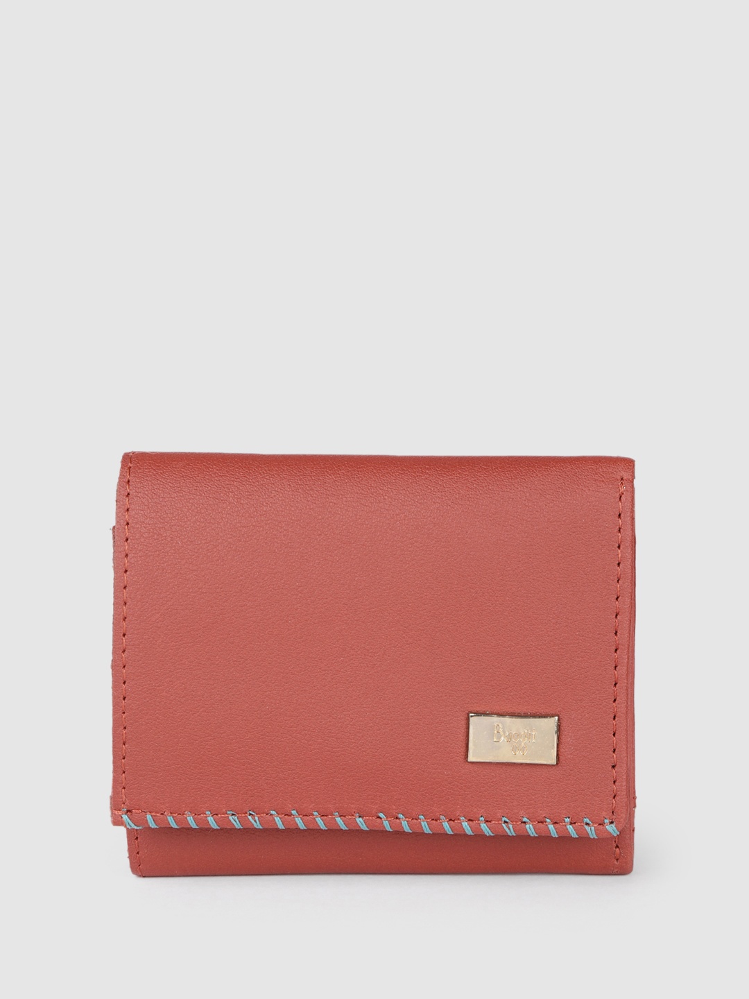 

Baggit Women Solid Three Fold Wallet, Red