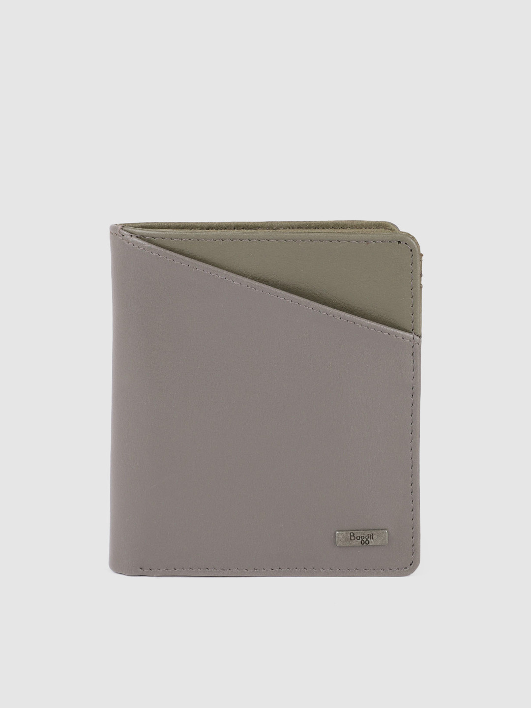 

Baggit Men Grey Solid Two Fold Wallet