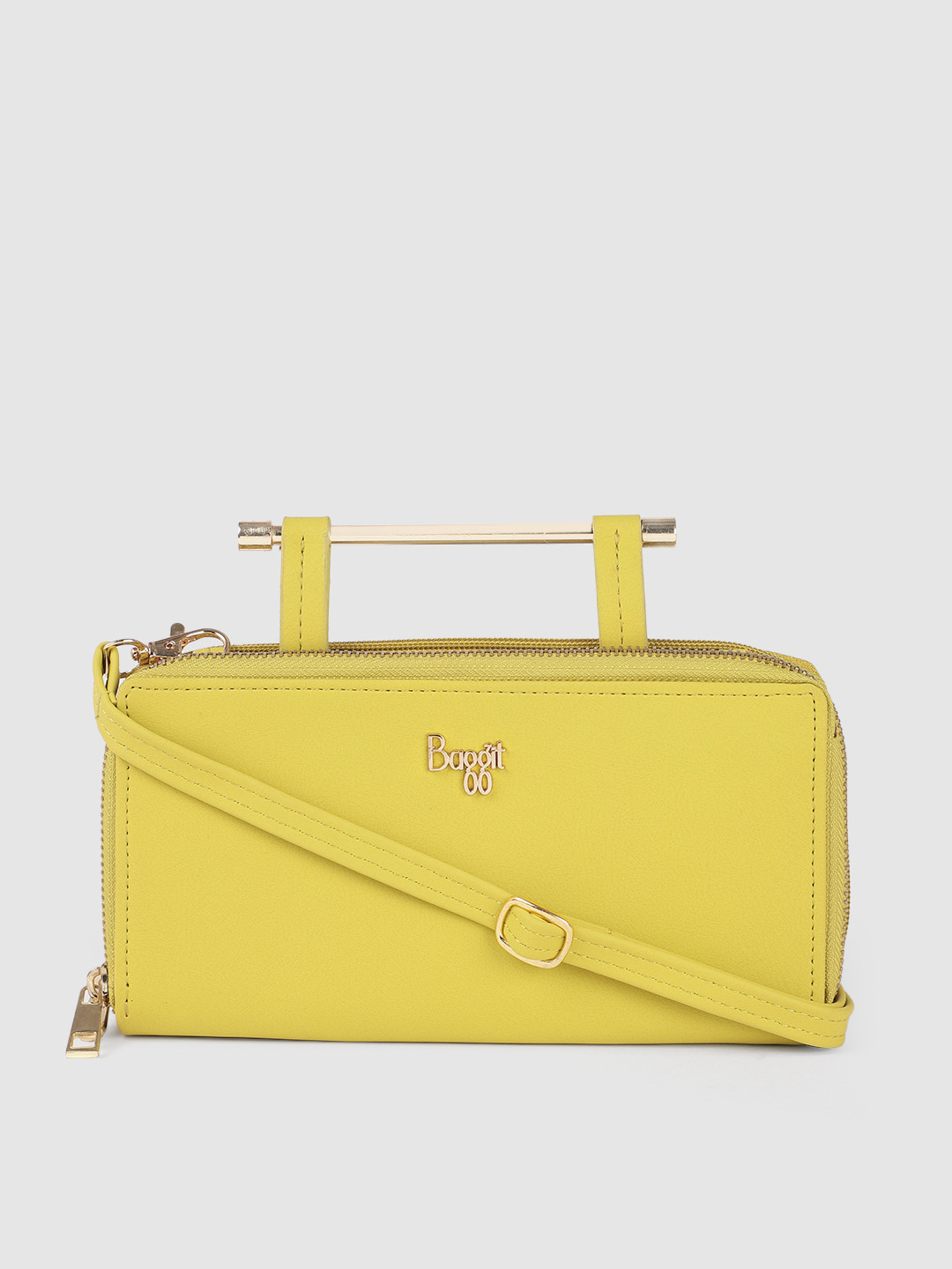 

Baggit Women Yellow Solid Zip Around Wallet