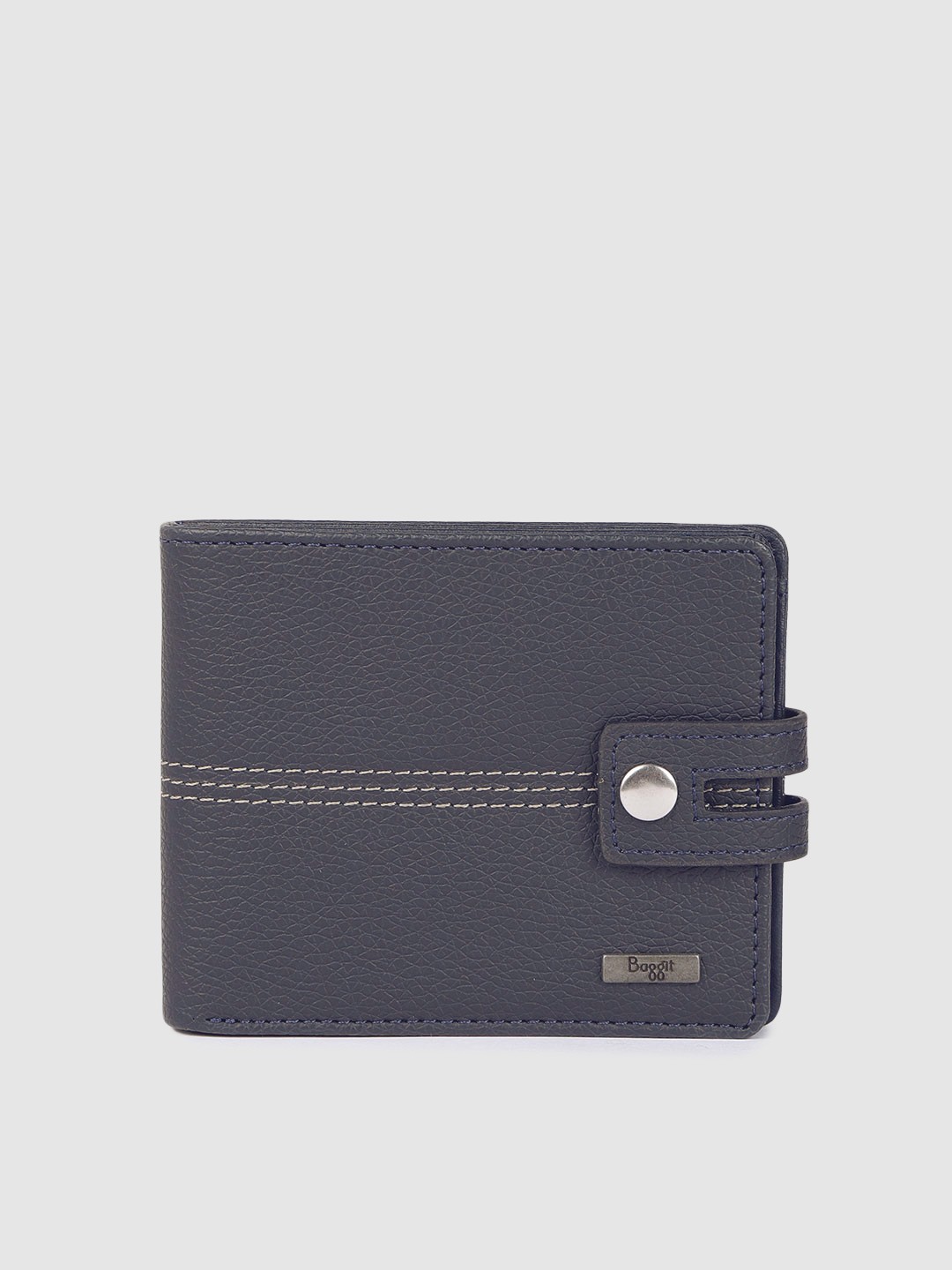 

Baggit Men Navy Blue Solid Two Fold Wallet