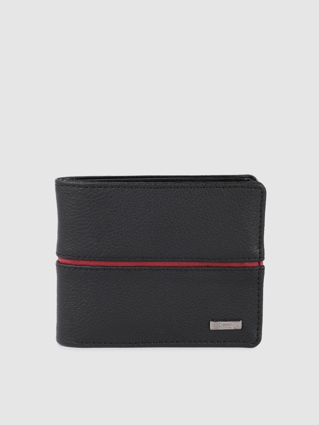 

Baggit Men Black Solid Two Fold Wallet