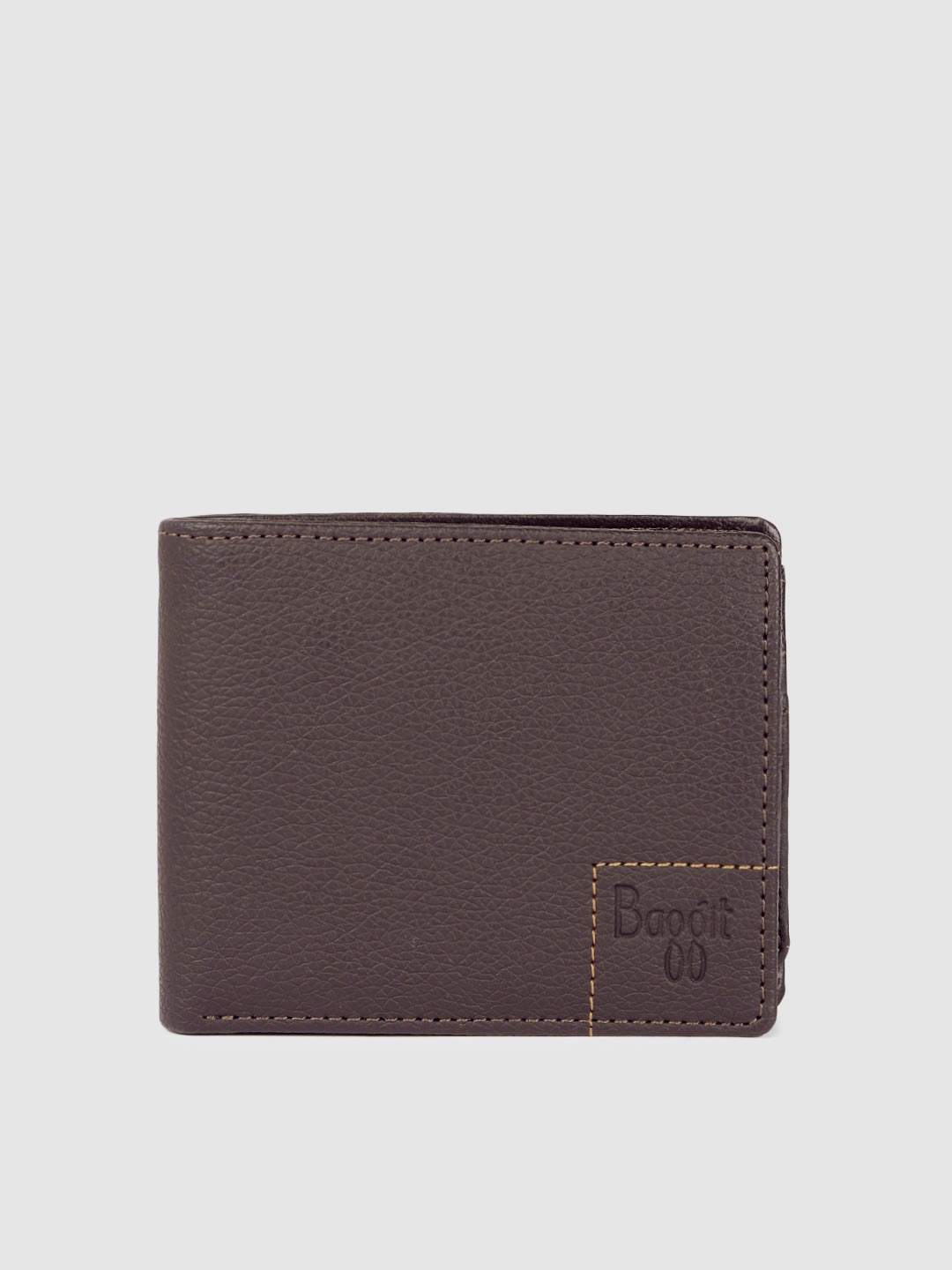 

Baggit Men Brown Solid Two Fold Wallet