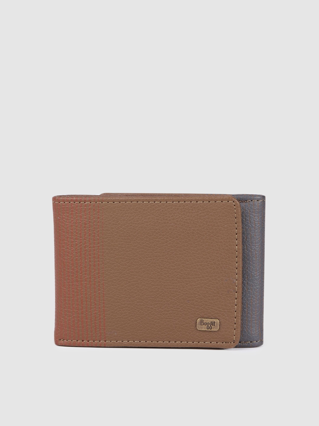 

Baggit Men Brown Solid Three Fold Wallet