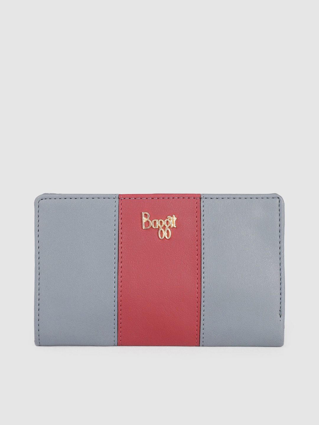 

Baggit Women Colourblocked Two Fold Wallet, Blue